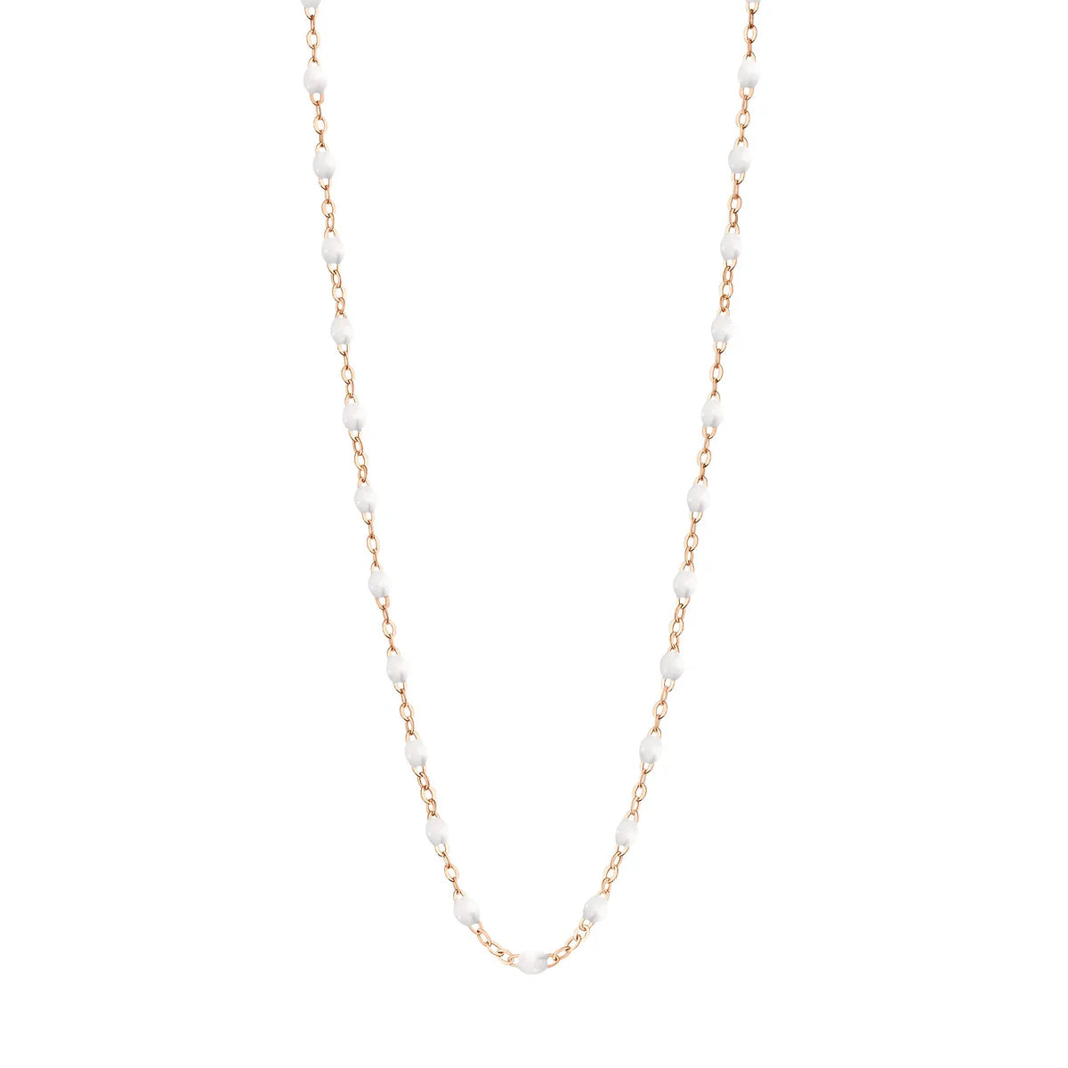 Collier Classique Gigi Or Rose - Blanc