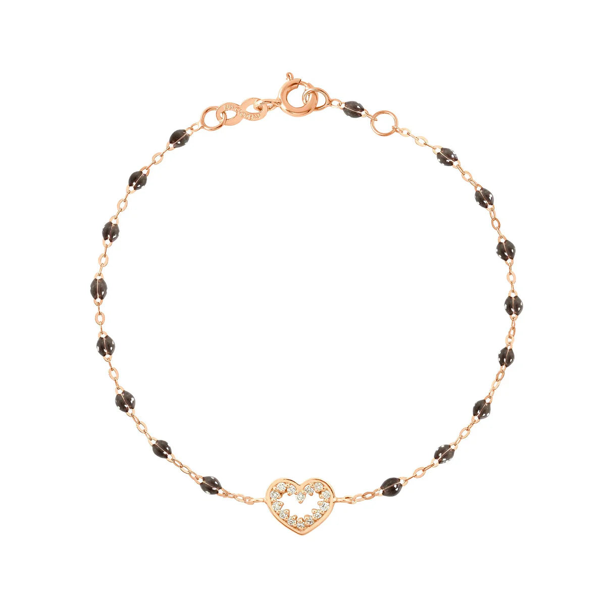 Bracelet Cœur Suprême Diamants Or Rose - Quartz