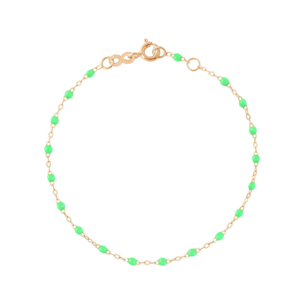 Bracelet Classique Gigi Or Rose - Vert Fluo