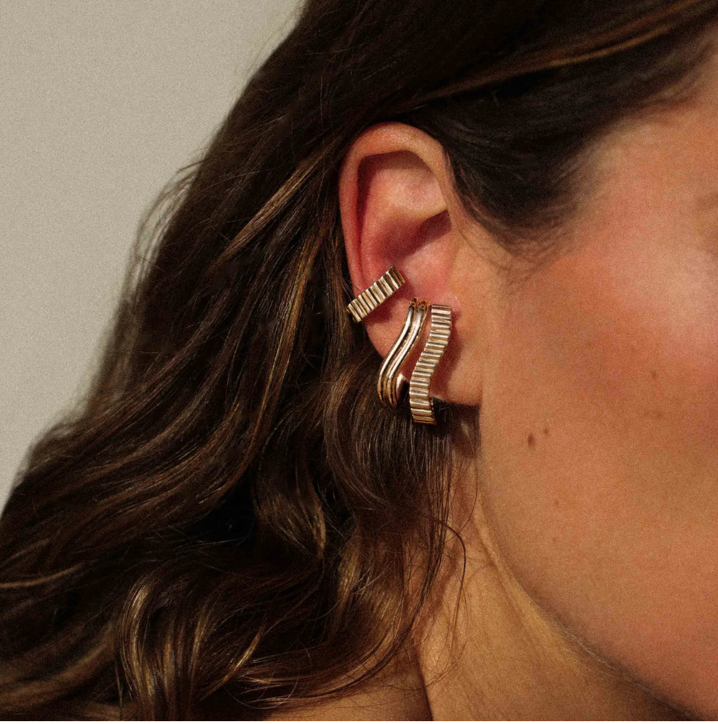 Earcuff Memphis Vertical - Doré