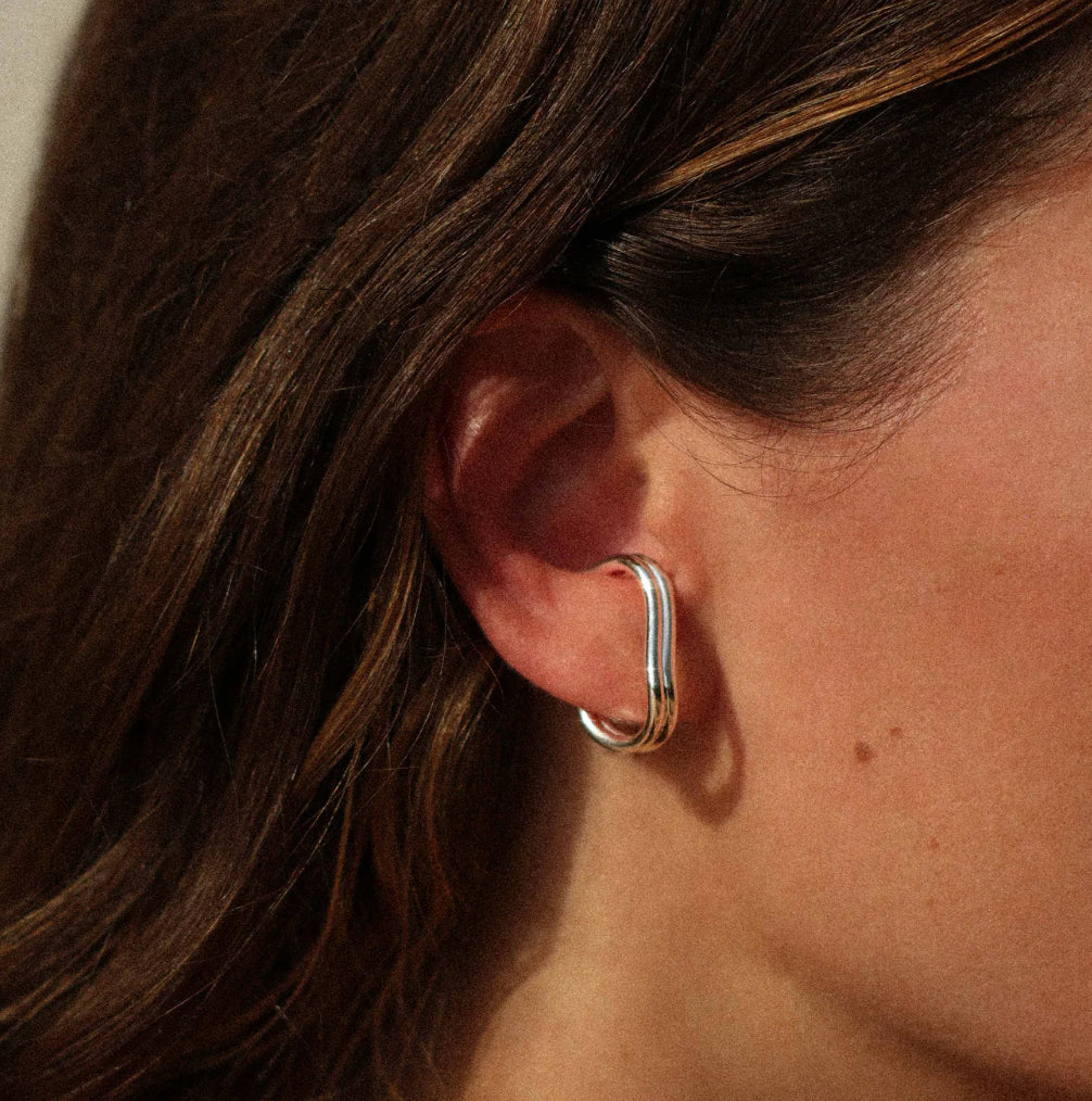 Earcuff Memphis Vertical - Argenté