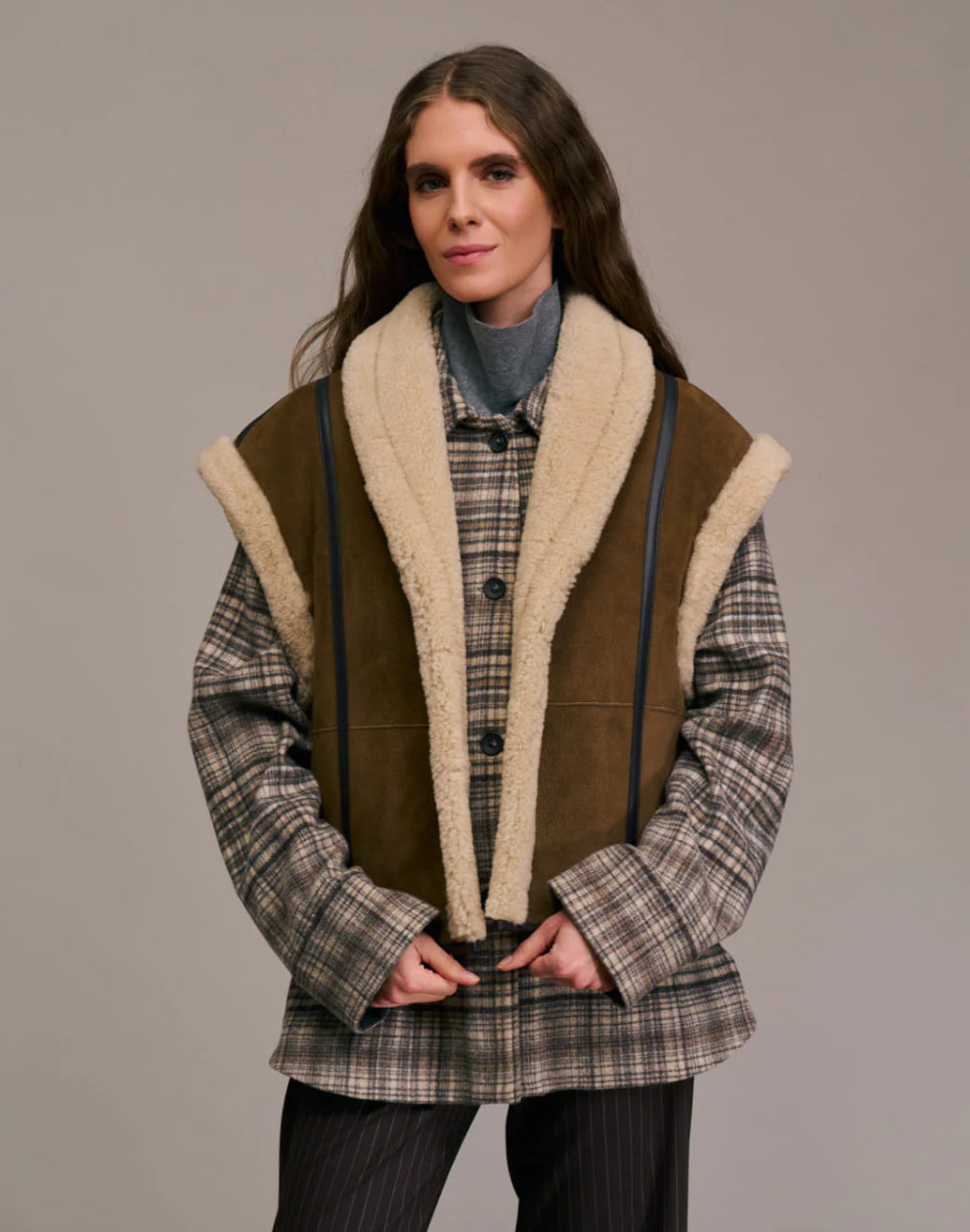 Gilet Gialo - Écru et Camel