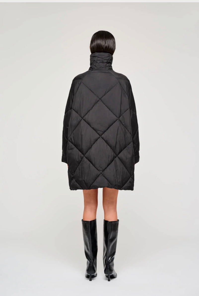 Doudoune Longue en Nylon Réversible - Noir