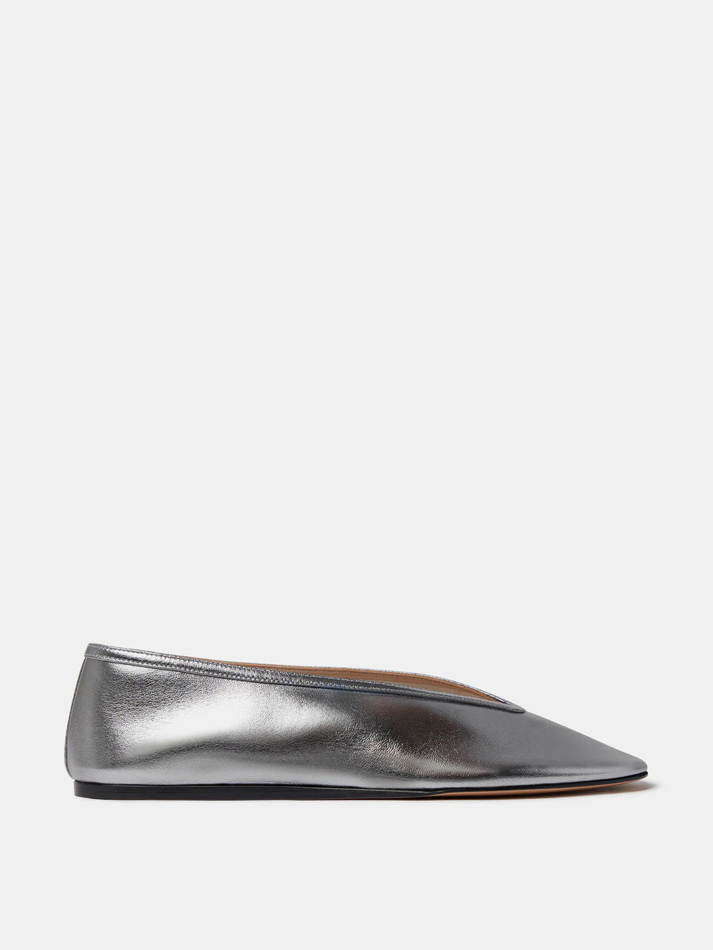 Luna Slipper Leather - Silver