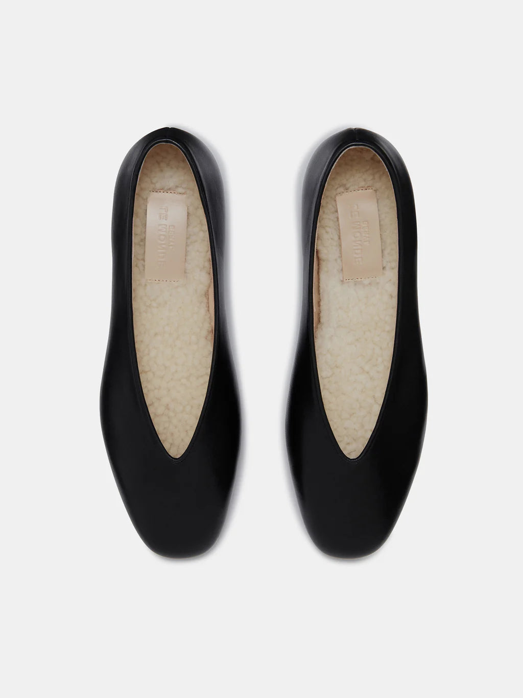 Regency Slipper Leather Shearling - Noir