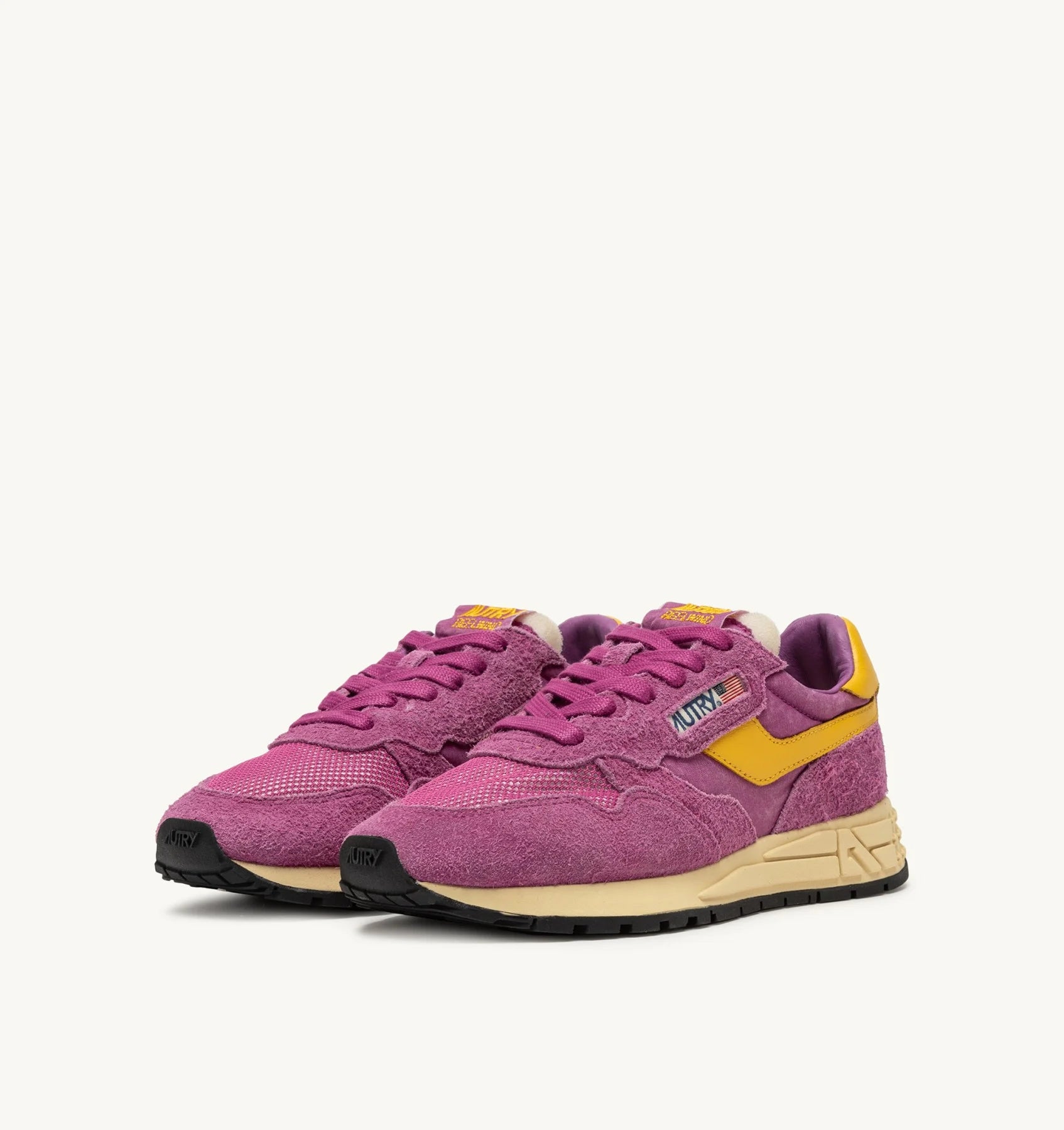 Baskets Reelwind Low en Nylon et Daim - Rose et Calen