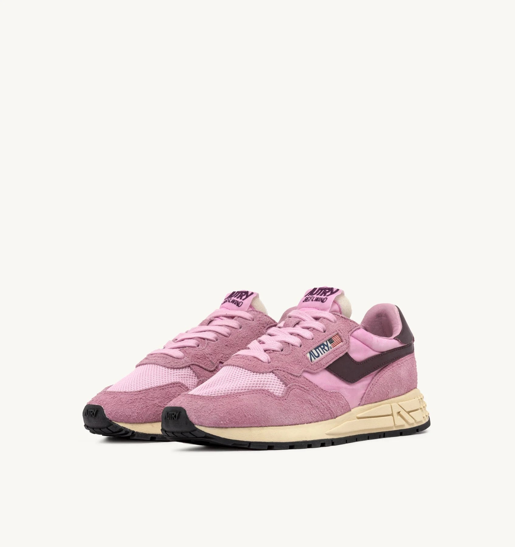 Baskets Reelwind Low en Daim et Nylon - Rose