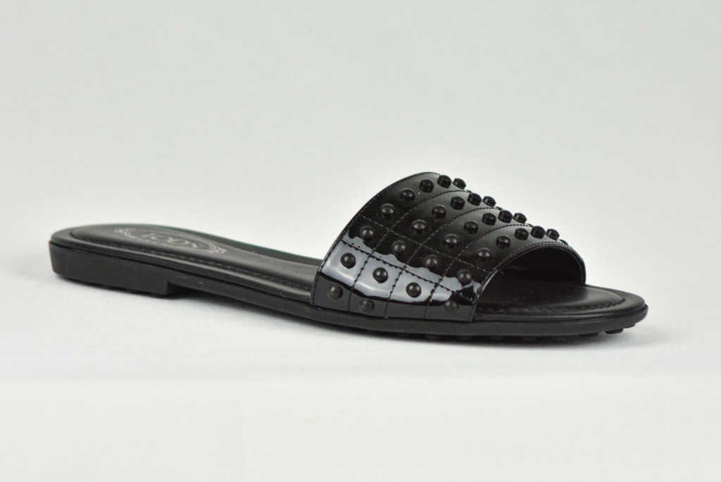 Sandales noires Plates à Picots