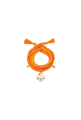 Bracelet Honolulu Orange Charm Trèfle